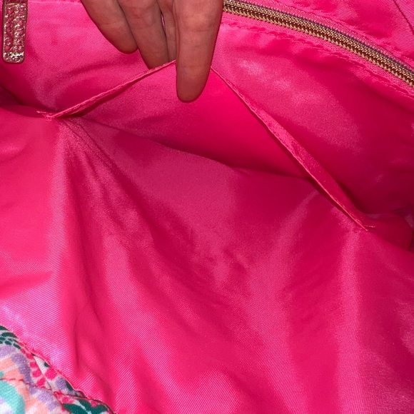 Lilly Pulitzer Quilted Drawstring Backpack Banana Split Pattern NEW WITHOUT TAGS main image 4